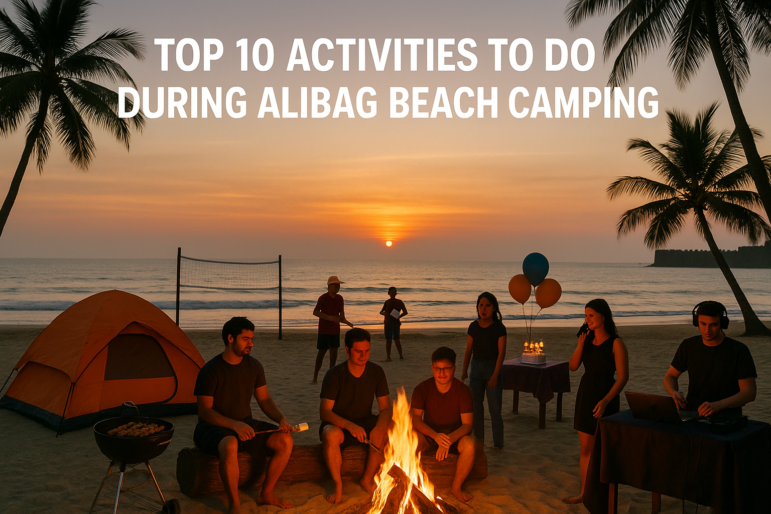 Beach bonfire and DJ night