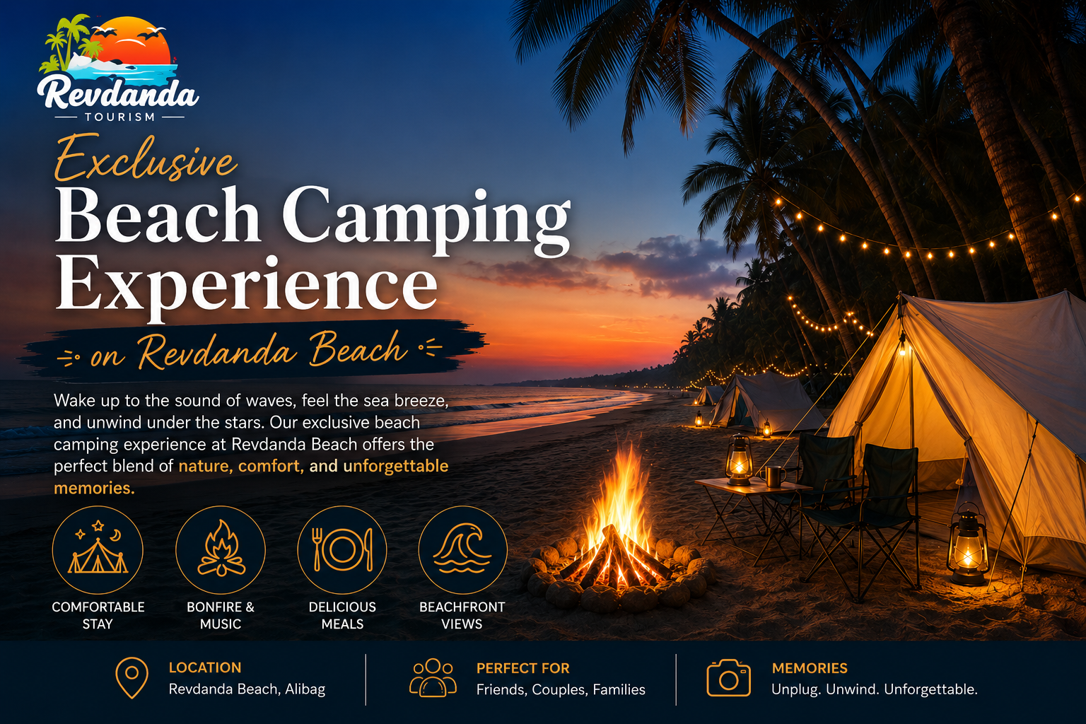 exculsive beach camping exprieance