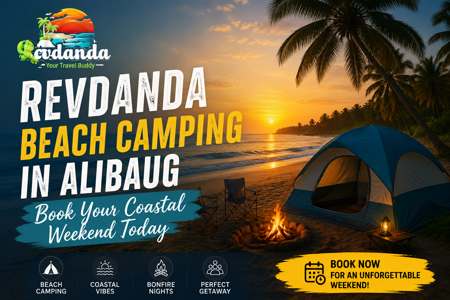 Revdanda Beach camping in Alibaug