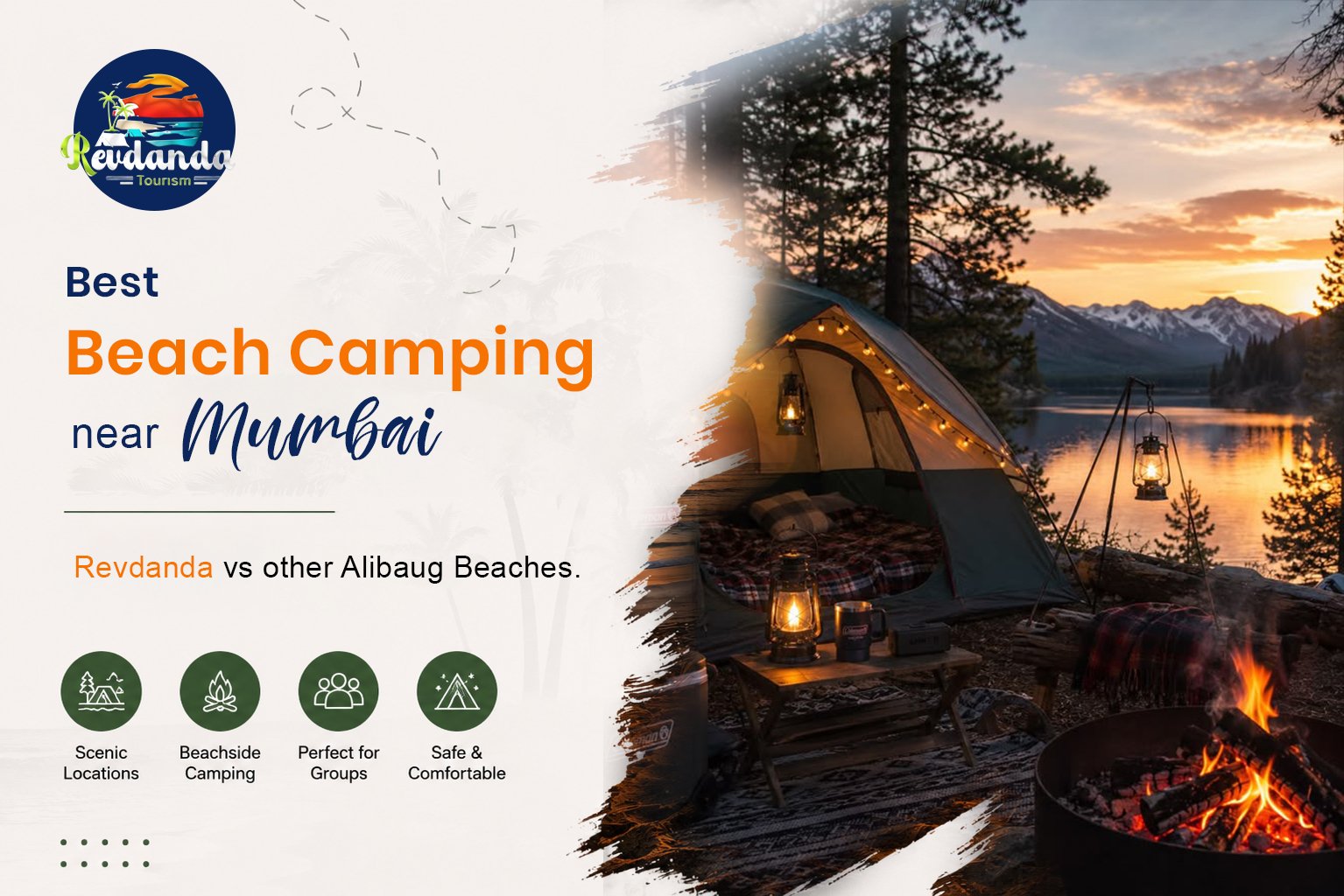 Best beach camping near Mumbai at Revdanda Beach, Alibaug